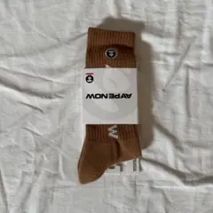 新品　APE エイプ　ブラウン　ソックス Lサイズ