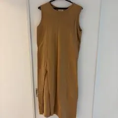 ノースリーブカットソーワンピース ベージュ