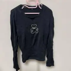 黒 長袖カットソー クマモチーフ　バーバリー120