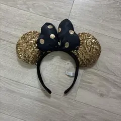 ディズニー　ドットスパンコールカチューシャ（ゴールド）