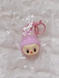 新品未使用品　Labubu　ラブブ　キーホルダー　ピンク　頭