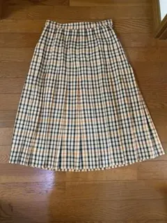 DAKS チェック柄 プリーツスカート 66-92