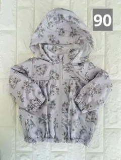 【美品】branshes 花柄ウィンドブレーカー アウター　90のサムネイル