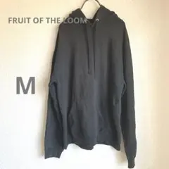 FRUIT OF THE LOOM ブラック パーカー　【M】