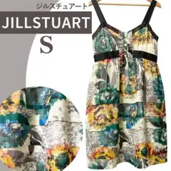 美品✨ジルスチュアート キャミワンピース 花柄 チュニック S レース イエロー