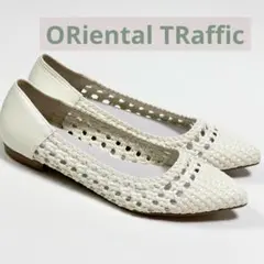 ORiental TRaffic メッシュ　ホワイト　ぺたんこシューズ　美品