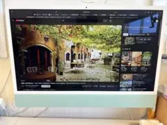 Apple iMac M1・メモリ16Gグリーン。ベサマウントモデルです。