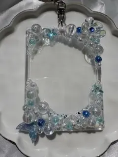 b8トレカキーホルダー　トレカケース　トレカ　夏　海　マーメイド　宝石