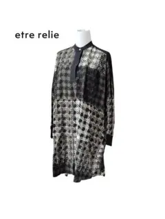 etre relie　エトレリー　イレギュラービックチェック　チュニック　シャツ