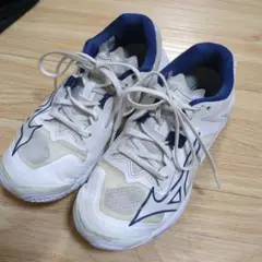 Mizuno バレーボールシューズ ホワイト/ネイビー23.5センチ