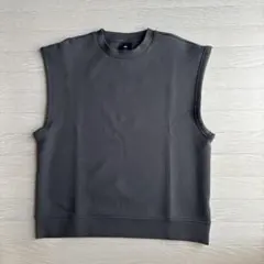 H&M リラックスフィット　スキューバタンクトップ　ダークグレー　メンズ　Sのサムネイル