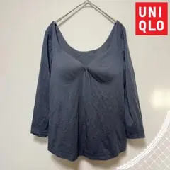 ユニクロ×マメクロゴウチ エアリズムコットンブラTシャツ XL グレー