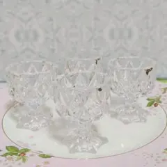 【4個セット】前菜 アミューズ ガラス 脚付きカップ お猪口 冷酒 おもてなし