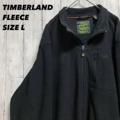 TIMBERLANDティンバーランド 刺繍ロゴフリースジャケット　 XL 黒古着