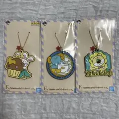 たべっ子どうぶつ 一番くじ F賞 Tabekko Cafe ラバーチャーム 3種