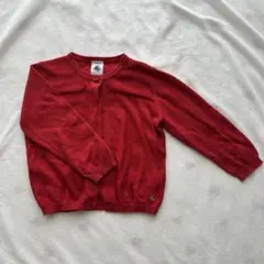 PETIT BATEAU 赤 カーディガン 18m
