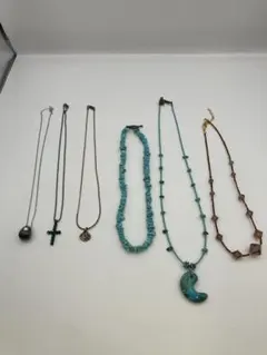 ビーズ、ターコイズ等、ネックレス　ヴィンテージ　セット販売　　エスニック風　Y