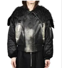 RAF by RAF SIMONS ナイロンダブルライダースジャケット 05aw - メルカリ