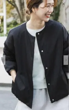 新品タグ付き　撥水中綿ノーカラーコート　アーバンリサーチドアーズ