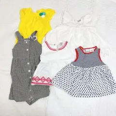 女の子　80 夏服セット　ワンピース　ロンパース　５枚セット