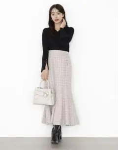 プロポーションボディドレッシング　ラメツイードマーメイドスカート