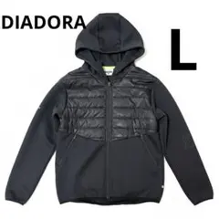 DIADORA ディアドラ ハイブリッド 中綿ジャケット パーカー 黒 L