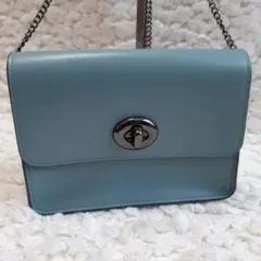 美品 COACH コーチ ウィン クロスボディ ショルダーバッグ ブルー 