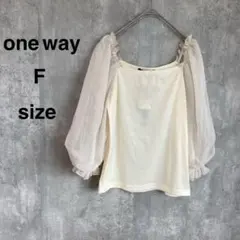 ワンウェイ♡ ブラウス　カットソー　ボリュームパフ　トップス　長袖　袖シースルー