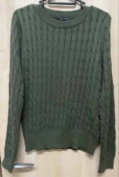 Heather ケーブルニットセーター カーキ　サイズF
