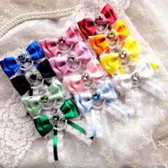 推し活グッズ 推し色リボン ヘアアクセサリー 参戦リボン 現場リボン