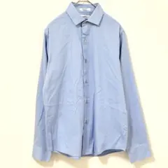Calvin Klein カルバンクライン サテンシャツ ブルー 14（M相当）のサムネイル