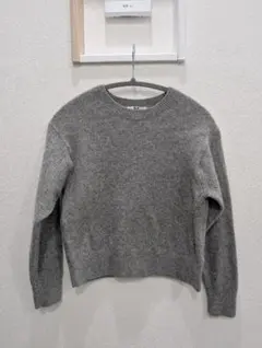【美品】UNIQLO グレー クルーネック セーター L