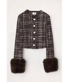 rienda 2WAYツイードショートジャケット