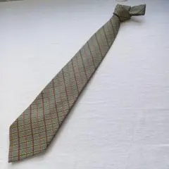 ネクタイ グリーン系 チェック 格子柄 上品 ビジネス 重厚感【7827】のサムネイル