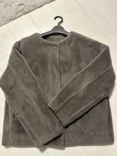 UNIQLO スムースヤーンフリースノーカラージャケット Lサイズ