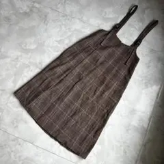 INGNI イング ワンピース チェック キャミソール キャミ ブラウン M