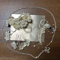 髪飾り3点セット　成人式・失業式・結婚式