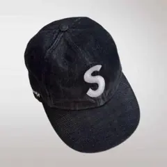 【即日発送 ステッカー付】SUPREME Sロゴ キャップ 6Panel 黒
