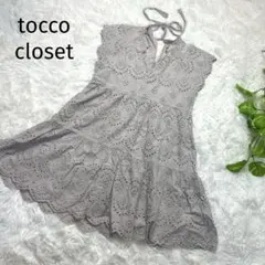 tocco closet 後ろリボン付きコットンレースティアードチュニック　Mのサムネイル