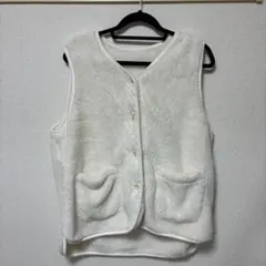 フリースベスト M-L ホワイト