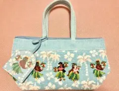 フェイラー スワン ブルー ハンドバッグ 巾着型 美品 | Mercari