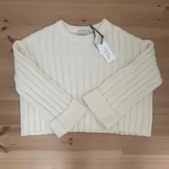 tan tan購入 新品スマイルアンドビーハッピーリブ編みプルオーバーニット