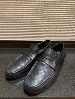 【未使用級】 ルイヴィトン レースアップ ブーツ ゴールド 金具 革 黒 ビジネスシューズ 革靴 紳士靴 メンズ レースアップ スリッポン