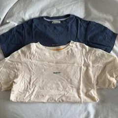 BEAMS BOY クルーTシャツ　アイボリー　ネイビーのサムネイル