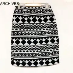 暖かスカート★ARCHIVES 膝丈 フリース タイトスカート Ｍのサムネイル