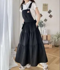 最終値下げ！Java ジャバコラボ 2wayティアード サロペットワンピース