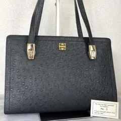 ジバンシー オーストリッチ トートバッグ がま口 ブラック ヴィンテージのサムネイル