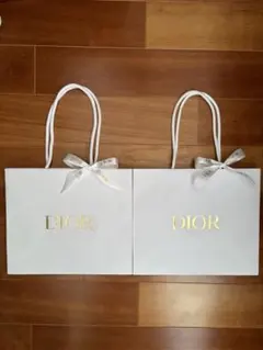 DIORショッパー　大2枚　リボン付き
