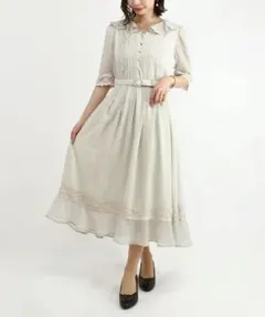 an another angelus＊レース使いシフォンジョーゼットワンピースのサムネイル