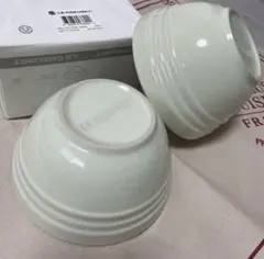 《新品＆未使用》ルクルーゼ わさび 淡い緑色 丼 ボウルセット